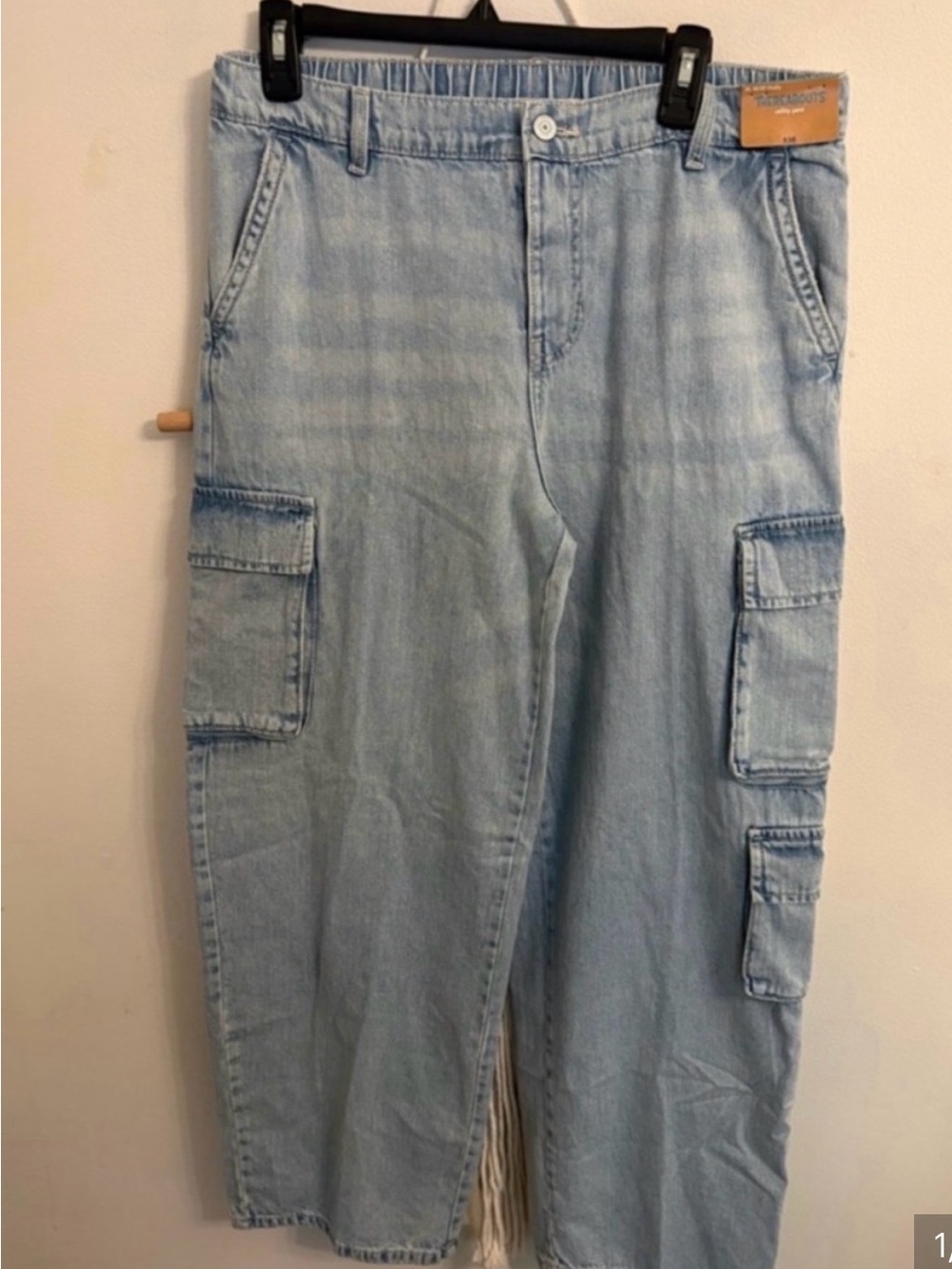 Light Blue boys  barrel Cargo Jeans size 18 husky